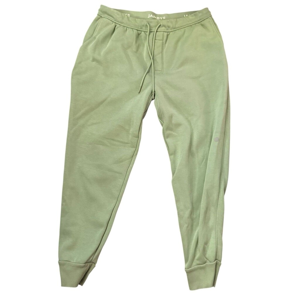Jambys Basil Chilluxe Joggers Sweatpants Green Heavyweight Fitness Workout Large